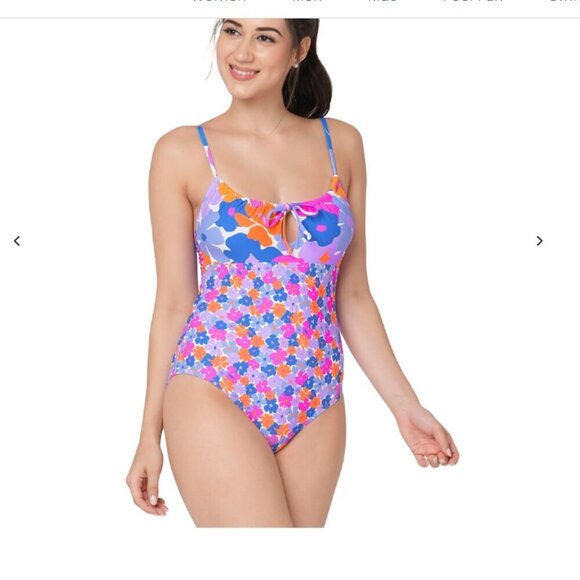 Roxy Daisy Days Keyhole One Piece Swimsuit Size Medium NWT - Picture 2 of 12